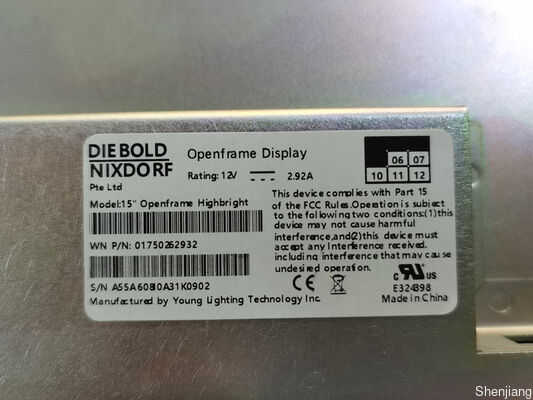 وينکور 1750242978 15 اينچ ال سي دي بلند روشن نور 285 HB ال سي دي باکس قطعات قطعي ATM