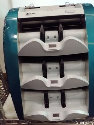 دستگاه مرتب سازی اسکناس های کیسان دستگاه شناسایی پول کاونتر آبی با صفحه نمایش LED Smart K3 S16E01-3659