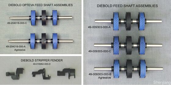 قطعات جدید و اصلی دستگاه خودپرداز Diebold Diebold Opteva 2.0 شفت تغذیه 49204018000d 49-204018-000d لاستیکی
